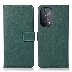 Leather Case Stands Flip Cover Holder K08Z for OnePlus Nord N200 5G Green