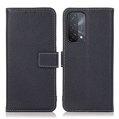 Leather Case Stands Flip Cover Holder K08Z for OnePlus Nord N200 5G Navy Blue