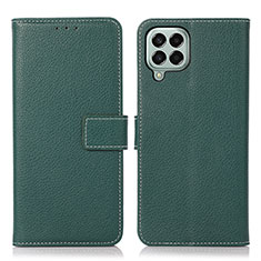 Leather Case Stands Flip Cover Holder K08Z for Samsung Galaxy M33 5G Green