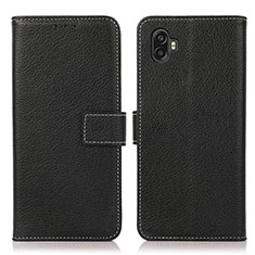 Leather Case Stands Flip Cover Holder K08Z for Samsung Galaxy XCover 6 Pro 5G Black
