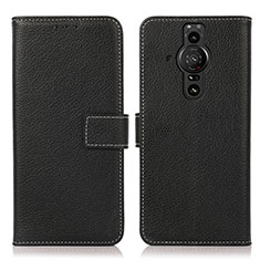 Leather Case Stands Flip Cover Holder K08Z for Sony Xperia PRO-I Black
