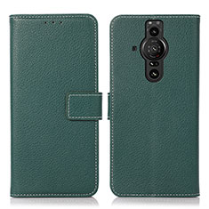 Leather Case Stands Flip Cover Holder K08Z for Sony Xperia PRO-I Green