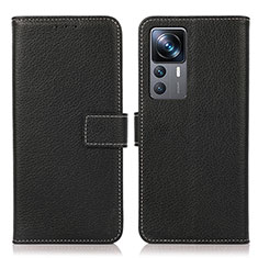 Leather Case Stands Flip Cover Holder K08Z for Xiaomi Mi 12T Pro 5G Black