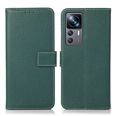 Leather Case Stands Flip Cover Holder K08Z for Xiaomi Mi 12T Pro 5G Green
