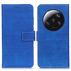 Leather Case Stands Flip Cover Holder K08Z for Xiaomi Mi 13 Ultra 5G Navy Blue