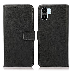 Leather Case Stands Flip Cover Holder K08Z for Xiaomi Poco C50 Black