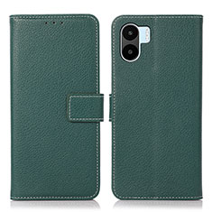 Leather Case Stands Flip Cover Holder K08Z for Xiaomi Poco C50 Green