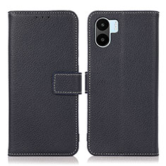 Leather Case Stands Flip Cover Holder K08Z for Xiaomi Poco C50 Navy Blue