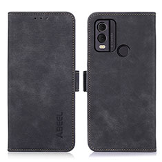 Leather Case Stands Flip Cover Holder K09Z for Nokia C22 Black
