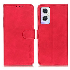 Leather Case Stands Flip Cover Holder K09Z for OnePlus Nord N20 5G Red