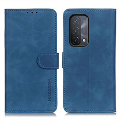 Leather Case Stands Flip Cover Holder K09Z for OnePlus Nord N200 5G Blue