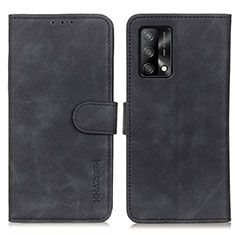 Leather Case Stands Flip Cover Holder K09Z for Oppo A74 4G Black
