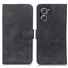 Leather Case Stands Flip Cover Holder K09Z for Oppo K10 5G Black