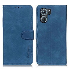 Leather Case Stands Flip Cover Holder K09Z for Oppo K10 5G Blue