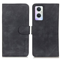 Leather Case Stands Flip Cover Holder K09Z for Oppo Reno7 Z 5G Black