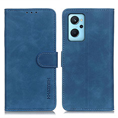 Leather Case Stands Flip Cover Holder K09Z for Realme 9i 4G Blue