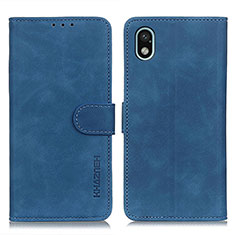 Leather Case Stands Flip Cover Holder K09Z for Sony Xperia Ace III Blue