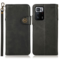 Leather Case Stands Flip Cover Holder K09Z for Xiaomi Poco X3 GT 5G Black