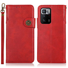 Leather Case Stands Flip Cover Holder K09Z for Xiaomi Poco X3 GT 5G Red