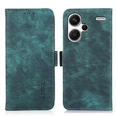 Leather Case Stands Flip Cover Holder K09Z for Xiaomi Redmi Note 13 Pro+ Plus 5G Green