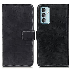 Leather Case Stands Flip Cover Holder KZ07 for Samsung Galaxy F23 5G Black