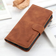 Leather Case Stands Flip Cover Holder KZ3 for Huawei Enjoy 50z Brown