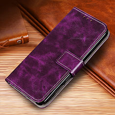Leather Case Stands Flip Cover Holder KZ4 for Huawei Honor Magic5 5G Purple
