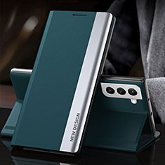 Leather Case Stands Flip Cover Holder L01 for Samsung Galaxy S21 5G Green