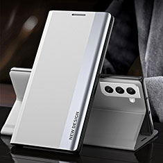 Leather Case Stands Flip Cover Holder L01 for Samsung Galaxy S21 FE 5G White