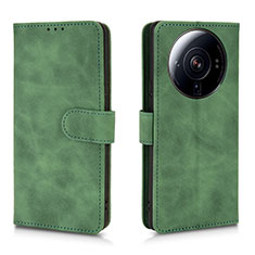 Leather Case Stands Flip Cover Holder L01 for Xiaomi Mi 12 Ultra 5G Green