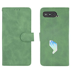 Leather Case Stands Flip Cover Holder L01Z for Asus ROG Phone 5 Ultimate Green