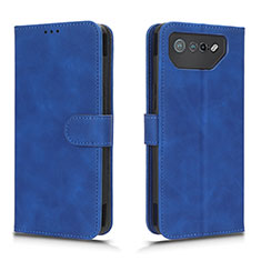 Leather Case Stands Flip Cover Holder L01Z for Asus ROG Phone 7 Ultimate Blue