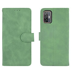 Leather Case Stands Flip Cover Holder L01Z for HTC Desire 21 Pro 5G Green