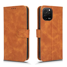 Leather Case Stands Flip Cover Holder L01Z for Huawei Enjoy 50z Brown