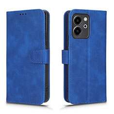 Leather Case Stands Flip Cover Holder L01Z for Huawei Honor 80 SE 5G Blue