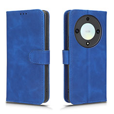 Leather Case Stands Flip Cover Holder L01Z for Huawei Honor Magic5 Lite 5G Blue