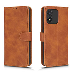 Leather Case Stands Flip Cover Holder L01Z for Huawei Honor X5 Brown