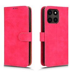 Leather Case Stands Flip Cover Holder L01Z for Huawei Honor X6a Hot Pink