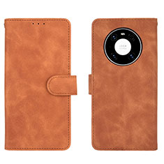 Leather Case Stands Flip Cover Holder L01Z for Huawei Mate 40 Brown