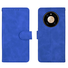 Leather Case Stands Flip Cover Holder L01Z for Huawei Mate 40 Pro Blue