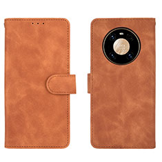 Leather Case Stands Flip Cover Holder L01Z for Huawei Mate 40 Pro Brown