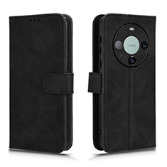 Leather Case Stands Flip Cover Holder L01Z for Huawei Mate 60 Pro Black