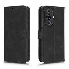 Leather Case Stands Flip Cover Holder L01Z for Huawei Nova 11 Pro Black