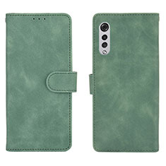 Leather Case Stands Flip Cover Holder L01Z for LG Velvet 5G Green