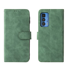 Leather Case Stands Flip Cover Holder L01Z for Motorola Moto Edge 20 Pro 5G Green