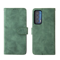 Leather Case Stands Flip Cover Holder L01Z for Motorola Moto Edge (2021) 5G Green