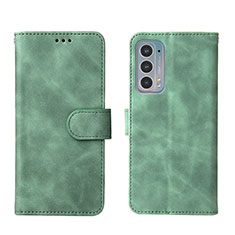 Leather Case Stands Flip Cover Holder L01Z for Motorola Moto Edge Lite 5G Green