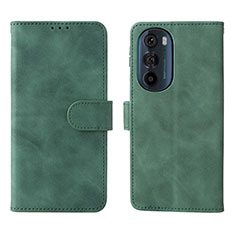 Leather Case Stands Flip Cover Holder L01Z for Motorola Moto Edge Plus (2022) 5G Green