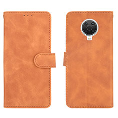 Leather Case Stands Flip Cover Holder L01Z for Nokia 6.3 Brown