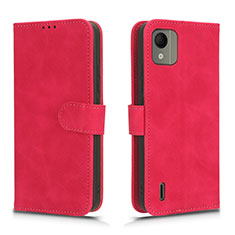 Leather Case Stands Flip Cover Holder L01Z for Nokia C110 Hot Pink